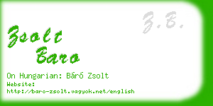 zsolt baro business card