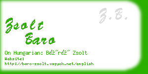 zsolt baro business card